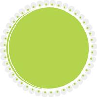 Circular frame design made with green color. vector