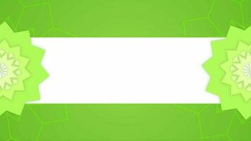 Simple and clean soft green islamic blank title text Lopping Animation with rotating mandala video background