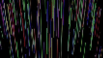 Halftone dots Neon multicolored Fluorescent blackground Animation on black background video