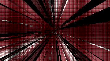 Halftone dots Motion speed line red color on black background video