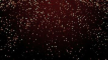 Halftone dots abstract digital technology animated red-orange light on red background. video