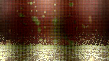 Halftone dots abstract digital technology animated yellow light on red background. video