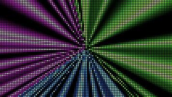 Halftone dots Motion speed line multicolored color on black background video