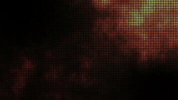 Halftone dots Fire clouds smoke with yellow color over black background video