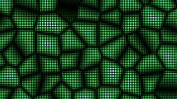 Halftone dots abstract stone animated green light on green background. video