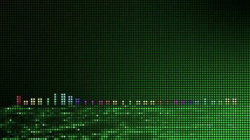 Halftone dots abstract multicolored sound wave pattern on green background,Sound spectrum dance, sound wave animationance, sound wave animation video