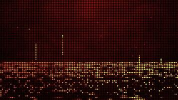 Halftone dots abstract digital technology animated red light on red background. video