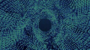 Halftone dots abstract digital technology animated blue light on blue background. video