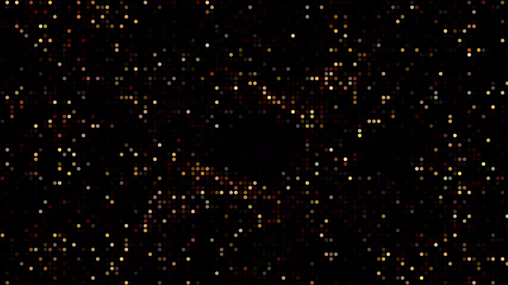 Halftone dots abstract digital technology animated yellow light on