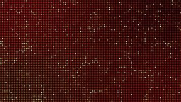 Halftone dots abstract digital technology animated yellow light on red background. video
