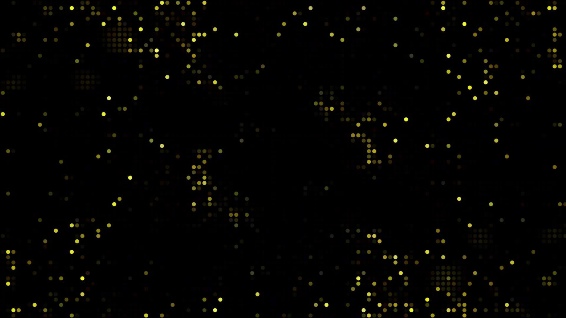 Halftone dots abstract digital technology animated yellow light on