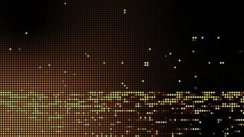 Halftone dots abstract digital technology animated yellow light on red background. video