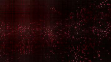 Halftone dots abstract digital technology animated red light on red background. video