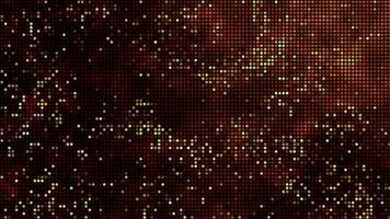 Halftone dots orange Burning sparks fire motion on red background video