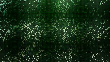 Halftone dots abstract digital technology animated green light on green background. video