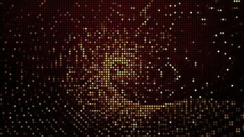 Halftone dots abstract digital technology animated orange light on red background. video