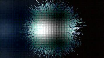 Halftone dots abstract digital technology animated blue light on blue background. video