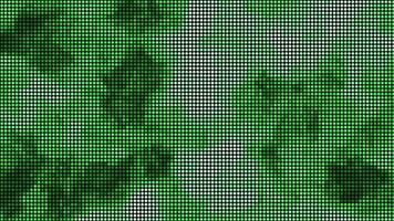 meio-tom pontos abstrato digital tecnologia animado verde luz em verde fundo. video