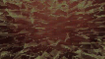 Halftone dots abstract digital technology animated yellow light on red background. video