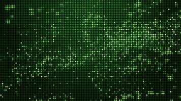 Halftone dots abstract digital technology animated green light on green background. video