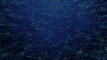 Halftone dots abstract digital technology animated blue light on blue background. video