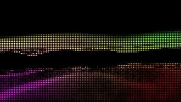 trama de semitonos puntos resumen digital tecnología animado multicolor ligero en negro antecedentes. video