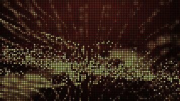 Halftone dots abstract digital technology animated yellow light on red background. video