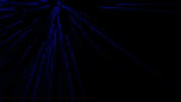 Halftone dots abstract digital technology animated blue light on black background. video