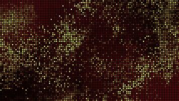 Halftone dots abstract digital technology animated yellow light on red background. video