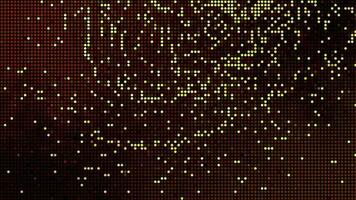 Halftone dots abstract digital technology animated yellow light on red background. video