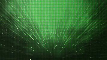 Halftone dots abstract digital technology animated green light on green background. video