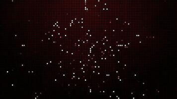 Halftone dots abstract digital technology animated red light on red background. video