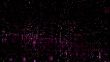 Halftone dots abstract digital technology animated pink light on balck background. video