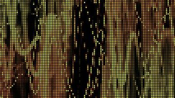 Halftone dots abstract digital technology animated yellow light on balck background. video