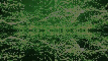 Halftone dots abstract digital technology animated green light on green background. video