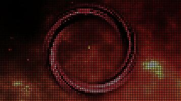 Halftone dots abstract digital technology animated red light on orange background. video