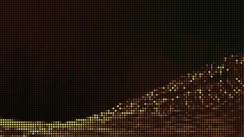 Halftone dots abstract digital technology animated yellow light on red background. video