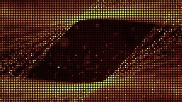Halftone dots abstract digital technology animated yellow light on red background. video