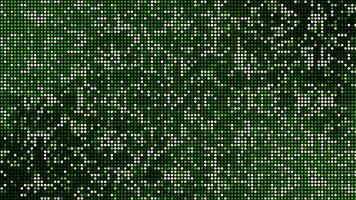 Halftone dots abstract digital technology animated green light on green background. video