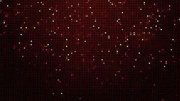 halftone dots abstract digitaal technologie geanimeerd rood licht Aan rood achtergrond. video