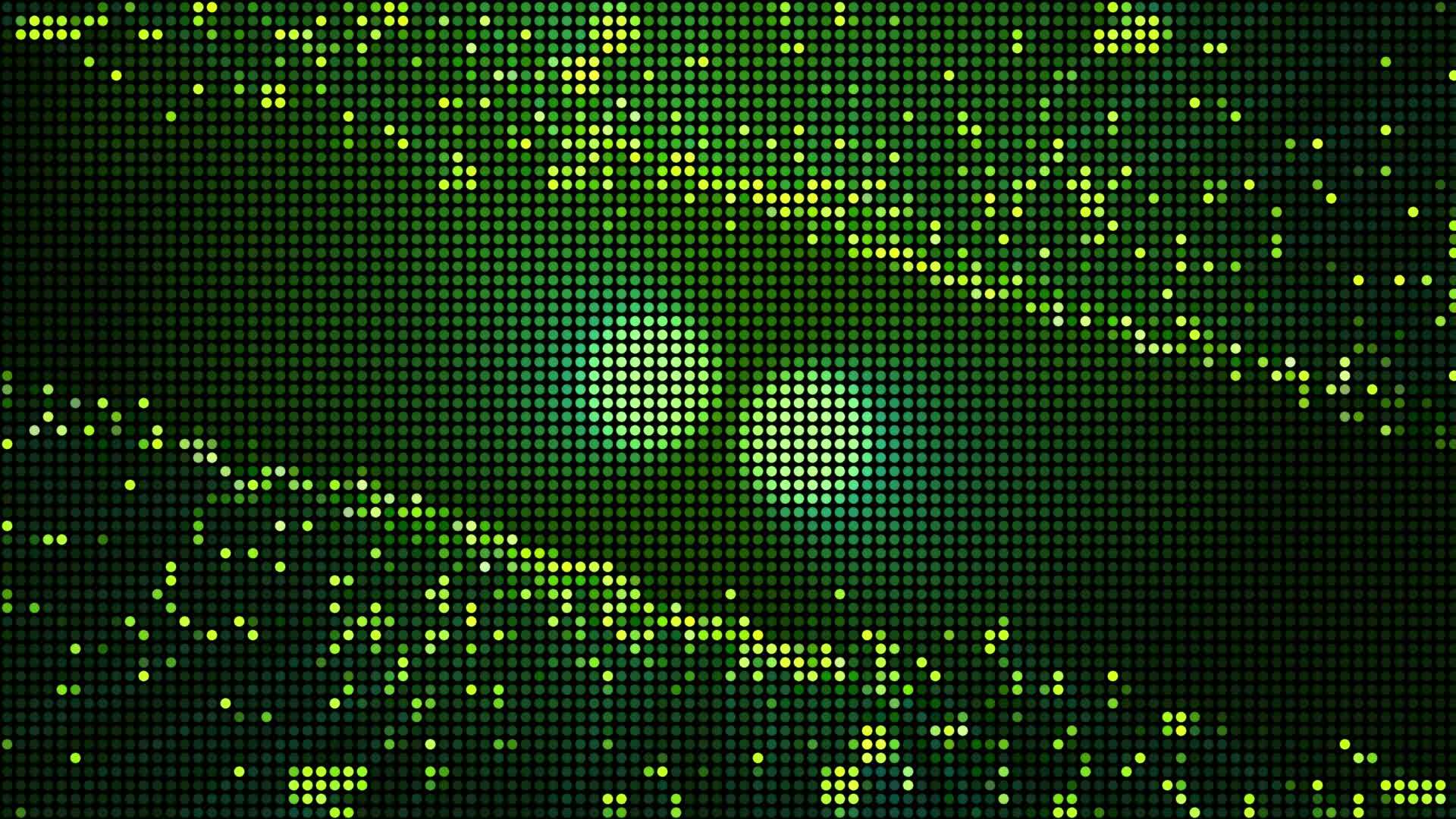 Halftone dots abstract digital technology animated green light on green