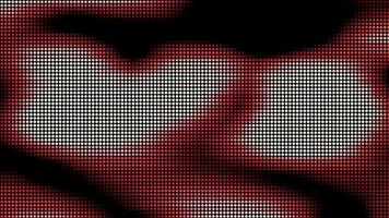 Halftone dots abstract digital technology animated red light on black background. video