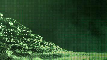 Halftone dots abstract digital technology animated green light on green background. video