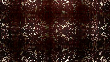 Halftone dots abstract digital technology animated yellow light  on red background. video