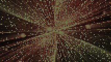 Halftone dots abstract digital technology animated yellow light on red background. video