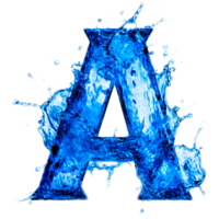 Water letter Generative Ai png