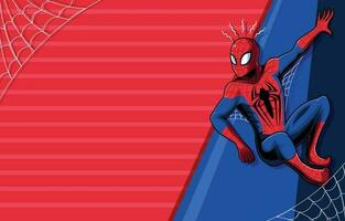 Man in Spider Costume Background vector