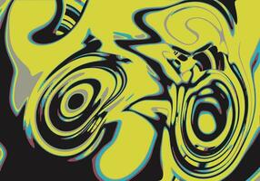 fluid liquid psychedelic background. Waves swirl green yellow. Abstract groovy hippie background. Vector illustration