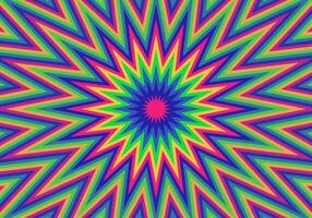 abstract psychedelic background. Burst motion trippy pattern. Rainbow groovy hippie background. Vector illustration