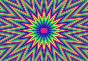 abstract psychedelic background. Burst motion trippy pattern. Rainbow groovy hippie background. Vector illustration